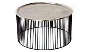 Mesa de centro hierro negro plata Mesa de centro hierro negro plata