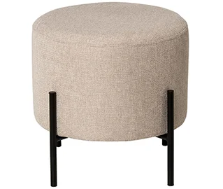 Puff metal y tapizado beige Nereo Puff metal y tapizado beige Nereo