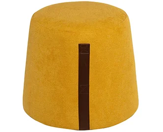 Puff tapizado mostaza Bruno