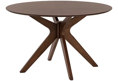 Mesa de comedor nogal nórdica Amara Mesa de comedor nogal nórdica Amara
