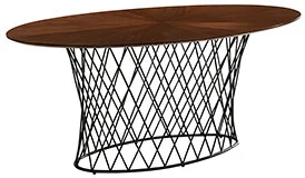 Mesa de comedor ovalada industrial Gari Mesa de comedor ovalada industrial Gari