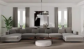Sofá doble chaise longue de diseño Newport