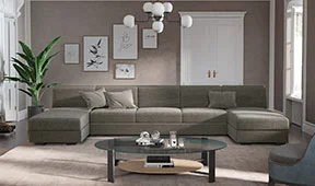 Sofá doble chaise longue de diseño Manhattan Sofá doble chaise longue de diseño Manhattan