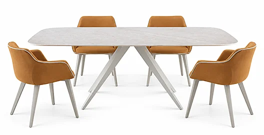 Mesa de comedor rectangular porcelánico August Mesa de comedor rectangular porcelánico August