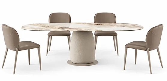Mesa de comedor pequeña keramik biscuit Botero Cattelan Mesa de comedor pequeña keramik biscuit Botero Cattelan