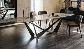 Mesa de comedor Skorpio Keramic Alabastro