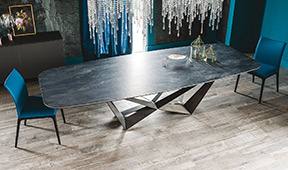 Mesa de comedor Skorpio keramik Ardesia Cattelan