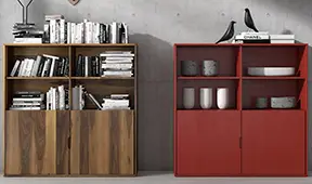 Librería 2 puertas industrial Loft