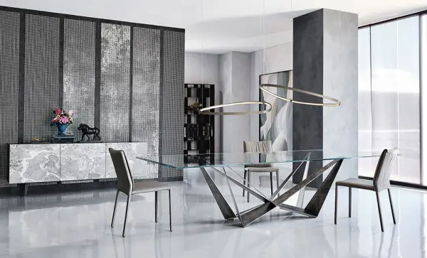 Mesa de comedor Moderna cristal Skorpio