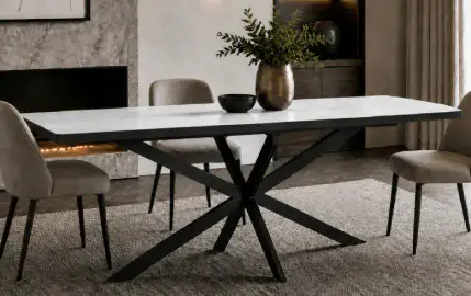Mesa de comedor extensible porcelánico Droux