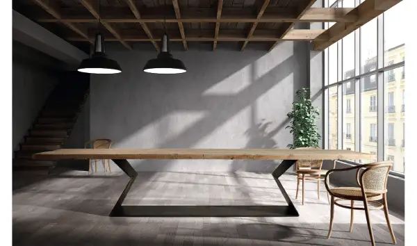 Lámpara Oregón madera centenaria Led