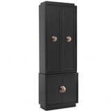 Vitrina aparador alto negro madera DAlsace