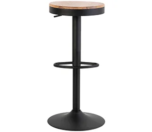 Taburete giratorio negro regulable Barrey