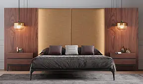 Cama alta de diseño Carezza