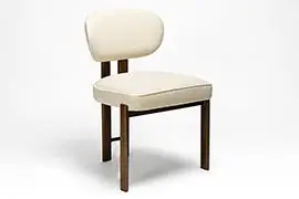 Silla tapizada beige y metal latón envejecido Ducte Silla tapizada beige y metal latón envejecido Ducte