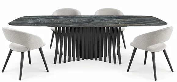 Mesa de comedor metal y porcelánico Elementa Mesa de comedor metal y porcelánico Elementa