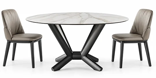 Mesa de comedor redonda keramik Planer Cattelan