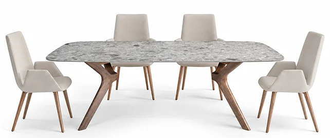 Mesa de comedor porcelánico Lin Fix Mesa de comedor porcelánico Lin Fix