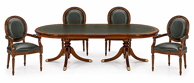 Mesa de Juntas Doble Pedestal Ovalada