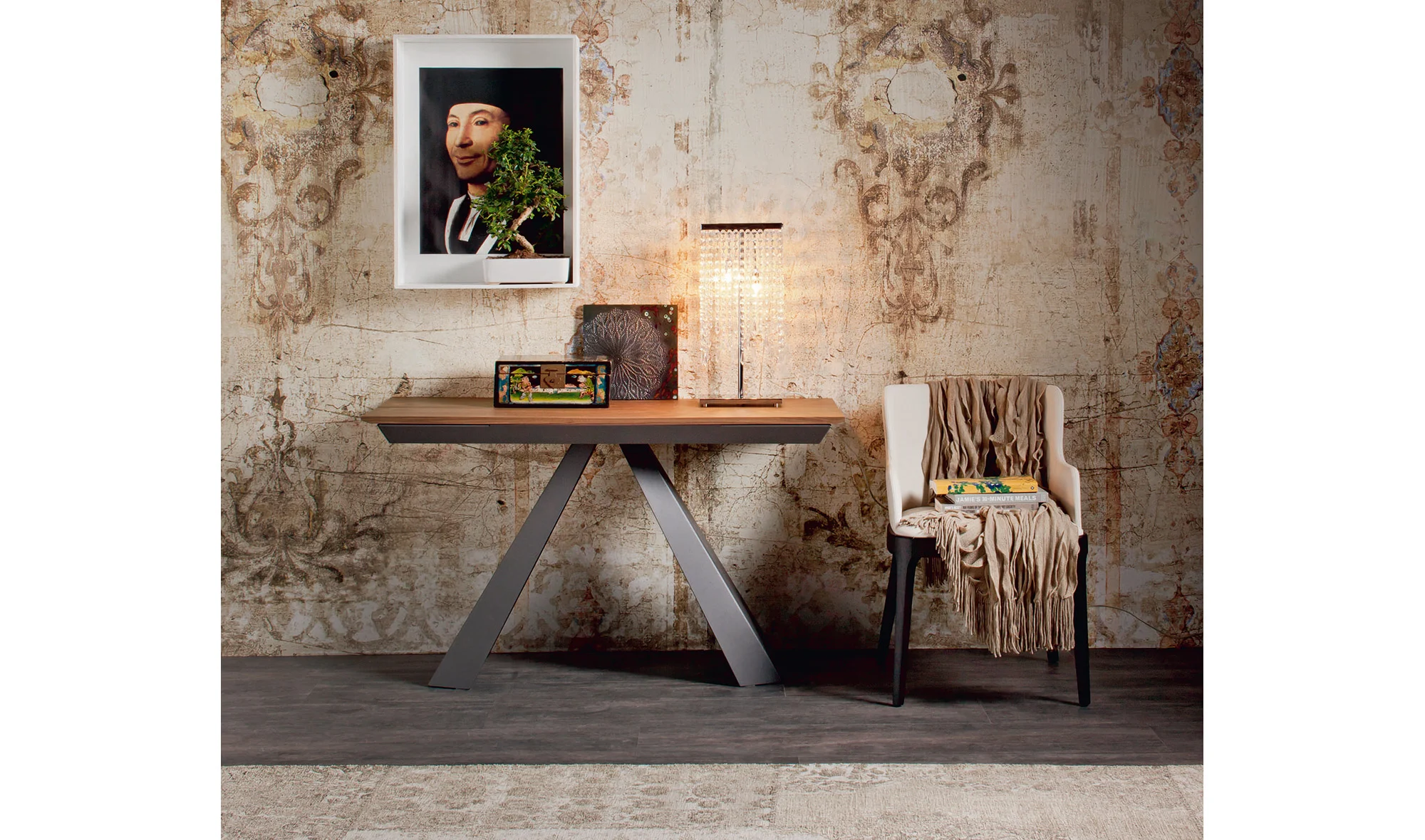 Consola mesa de comedor 5 extensibles moderna Convivium