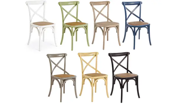 Silla Vintage Blanca Cross