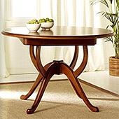 Mesa de comedor redonda madera extensible Samarkanda