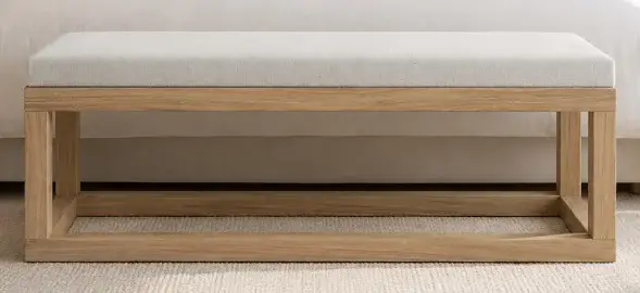 Pie de cama tapizado nórdico Osaka