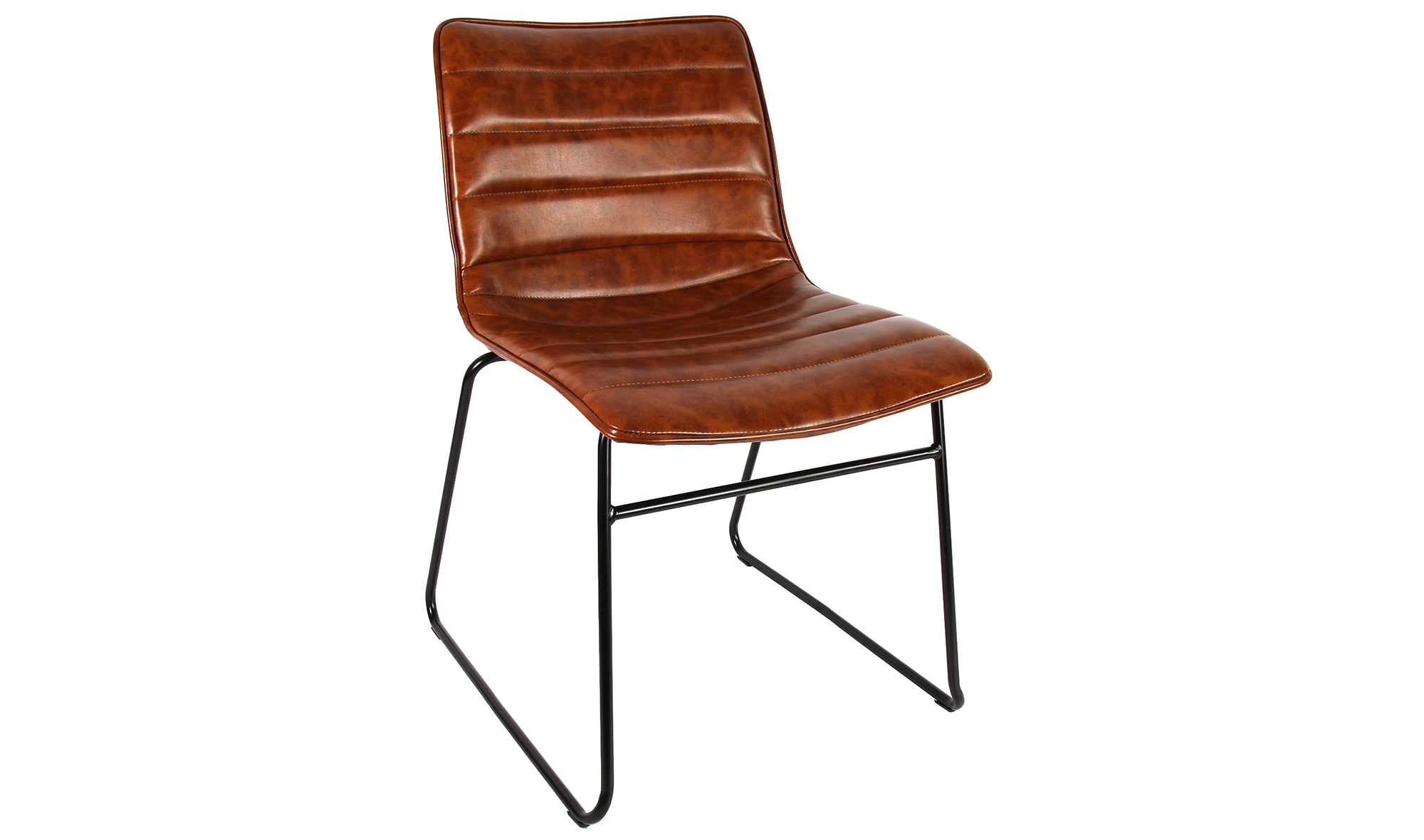 Silla Beaman piel marrón