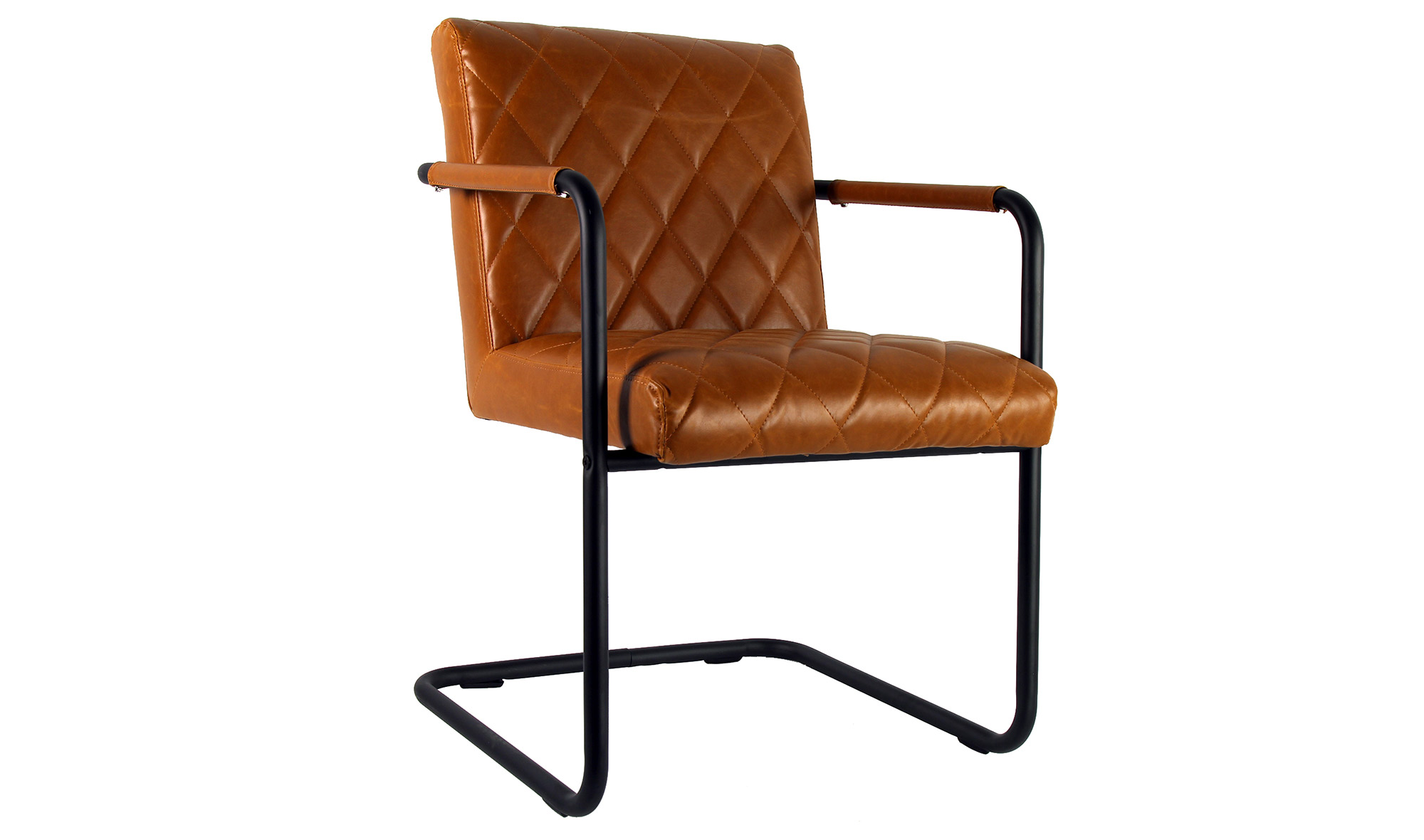 Silla Maart de piel marrón