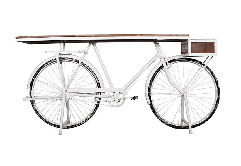 Consola kalbe base bicicleta blanca