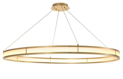 Lámpara de techo circular dorada Damien XL