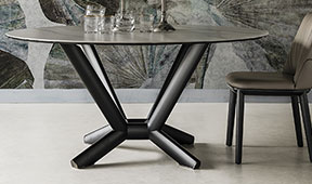 Mesa de comedor redonda keramik Planer Cattelan