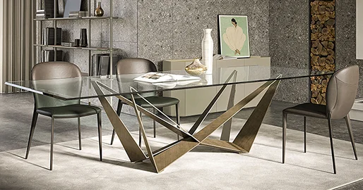 Mesa de comedor Skorpio Cattelan Italia en Brushed Bronze Mesa de comedor Skorpio Cattelan Italia en Brushed Bronze