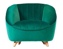 Sillón de diseño único pie madera rotativo Bowie