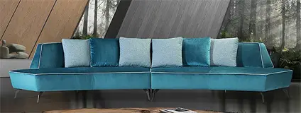 Sofá extra grande de diseño curvo Kurt