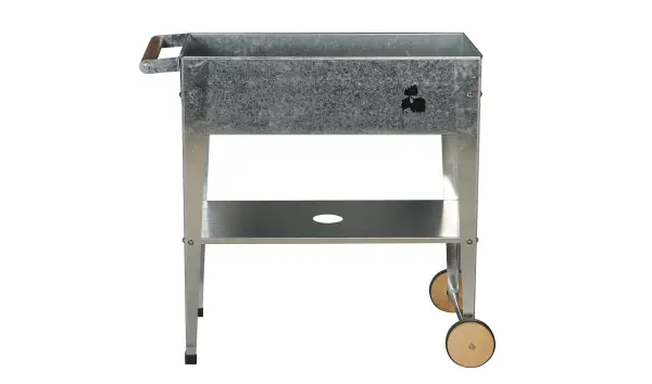 Huerto urbano rectangular con ruedas