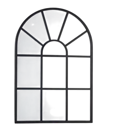 Espejo ventana metal negro Reflix