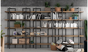 Librería modular industrial Loft