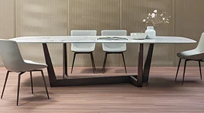 Mesa de comedor esquinas redondeadas cerámica Art Bonaldo Mesa de comedor esquinas redondeadas cerámica Art Bonaldo
