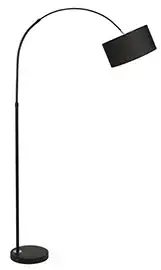 Lámpara de pie negra de pértiga Sama aluminio