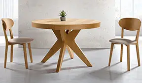 Mesa de comedor redonda extensible Roma