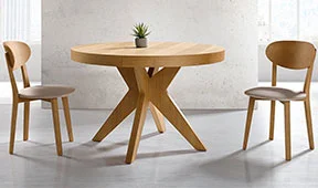 Mesa de comedor redonda extensible Roma