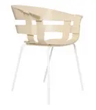 silla con patas cromadas wick