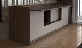 Aparador 3 puertas 1 cajón tapa deslizante
