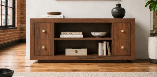 Mueble tv 4 cajones colonial Long Island Mueble tv 4 cajones colonial Long Island
