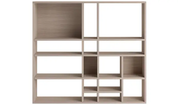 Librería roble nórdica Neoplasticista
