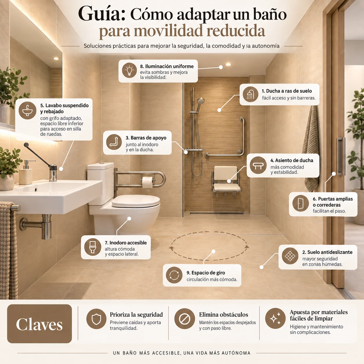 Cómo adaptar un baño para personas con movilidad reducida
