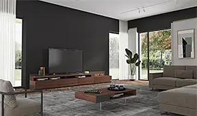Mueble tv con chimenea eléctrica Arquitect Palermo by Bodonni
