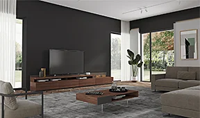 Mueble tv con chimenea eléctrica Arquitect Palermo by Bodonni