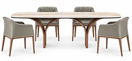 Mesa de comedor porcelánico y madera Arco Tonin Casa Mesa de comedor porcelánico y madera Arco Tonin Casa